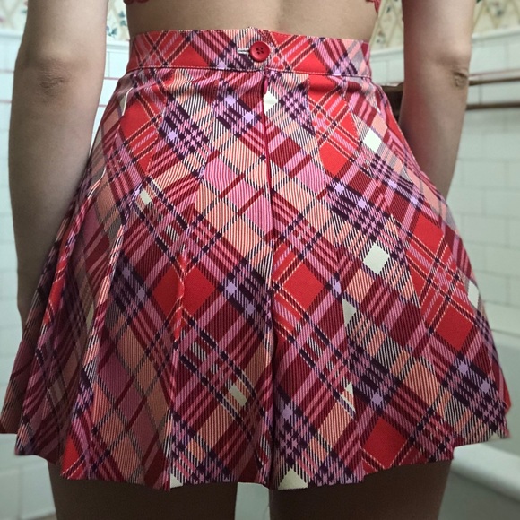 American Apparel Tennis Plaid Skirt Capsule Color - Picture 4 of 7